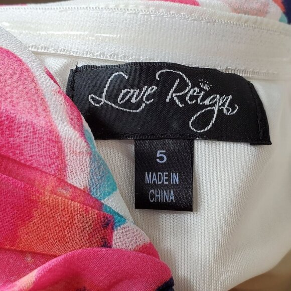 As U Wish Love Reign Strapless Floral Dress Size 5 With Rhinestone Waistband - Picture 4 of 14